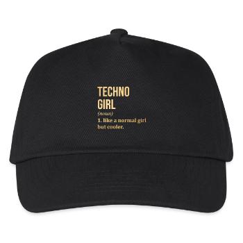 techno - Casquette de baseball Enfant - noir - Devant