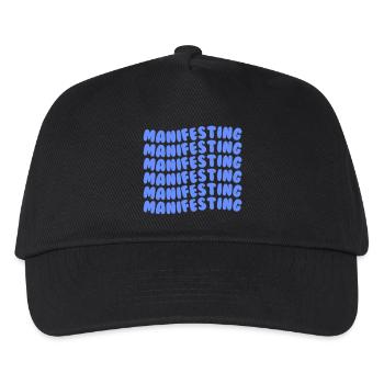 Manifesting light blue - Kids’ Baseball Cap - black - Front