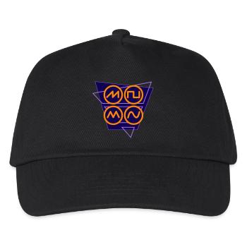 synthwave 80s sound wave - Kids’ Baseball Cap - black - Front