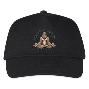 Bigfoot Sasquatch Yoga Meditation Namaste Zen - Kinder Basecap - Schwarz - Vorne