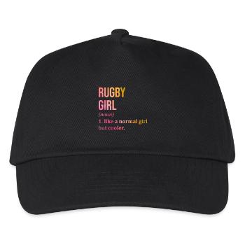 Rugby Rugby Rugby - Kinder Basecap - Schwarz - Vorne