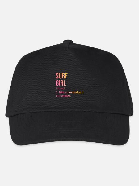 Surf Surf Surf - Kinder Basecap - Schwarz