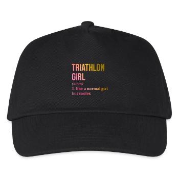 Triathlon-Triathlon-Triathlon - Kinder Basecap - Schwarz - Vorne