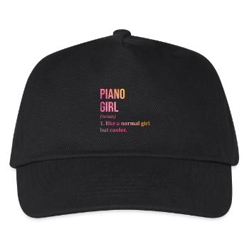 Klavier Klavier Klavier - Kinder Basecap - Schwarz - Vorne