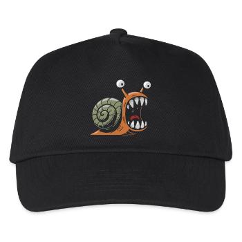 Snail with large teeth - Kids’ Baseball Cap - black - Front