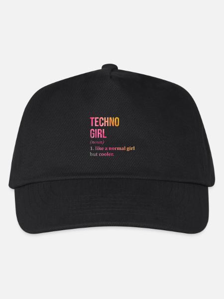 Techno Techno Techno - Kinder Basecap - Schwarz