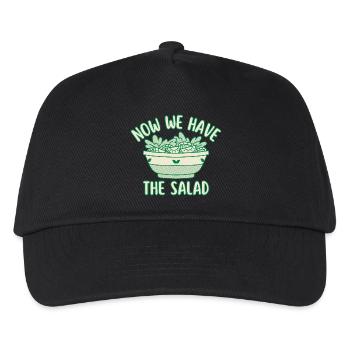 Now We Have The Salad – Funny Denglish Salad - Kids’ Baseball Cap - black - Front