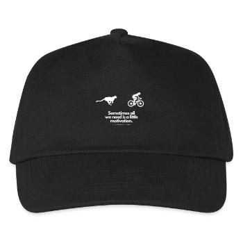Extra Portion Motivation Fahrradfahrerin WildPuma - Kinder Basecap - Schwarz - Vorne