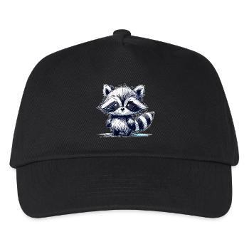 Raccoon - Kids’ Baseball Cap - black - Front