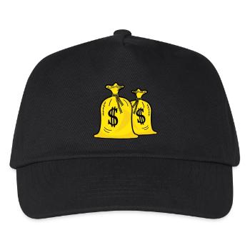 Money bags - Kids’ Baseball Cap - black - Front