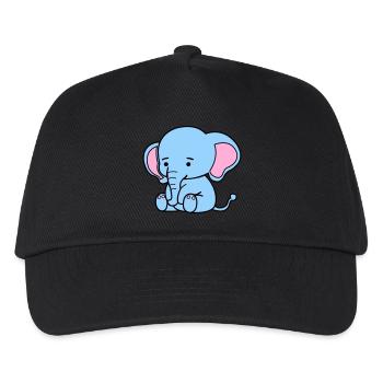 Éléphant mignon - Casquette de baseball Enfant - noir - Devant