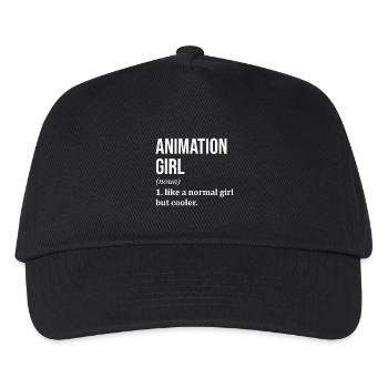 Animation - Kids’ Baseball Cap - black - Front