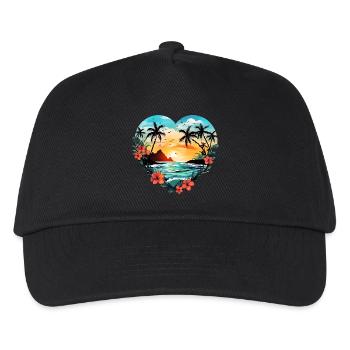 Summer Island Palm Trees - Kids’ Baseball Cap - black - Front