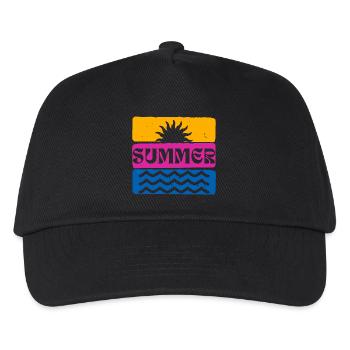 Sommer - Kinder Basecap - Schwarz - Vorne
