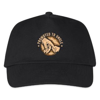 Funny Uncle Men Daddy Dad Boys Promoted To Uncle - Kids’ Baseball Cap - black - Front