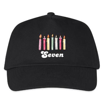 7e anniversaire bougie - Casquette de baseball Enfant - noir - Devant