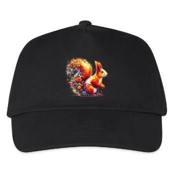 Eichhörnchen - Kinder Basecap - Schwarz - Vorne