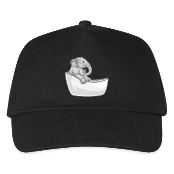 Elephant Bathing Bathtub - Kids’ Baseball Cap - black - Front
