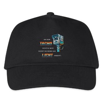 Auto Tuning Blitzer Spruch - Kinder Basecap - Schwarz - Vorne