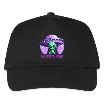 Alien I'm Outta Here Aliens - Kids’ Baseball Cap - black - Front
