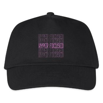 Hyperfocused in pink - Kids’ Baseball Cap - black - Front