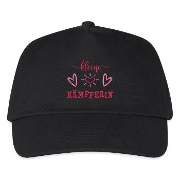 Kleine Kämpferin - Mut machen - Glücksbringer - Kinder Basecap - Schwarz - Vorne