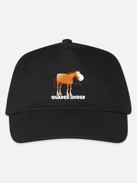American Quarterhorse Quader Horse Wortspiel - Kinder Basecap - Schwarz