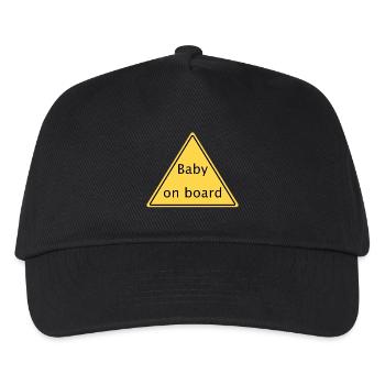 Baby on board - Kinder Basecap - Schwarz - Vorne