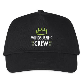 Windsurfing Crew - Kinder Basecap - Schwarz - Vorne