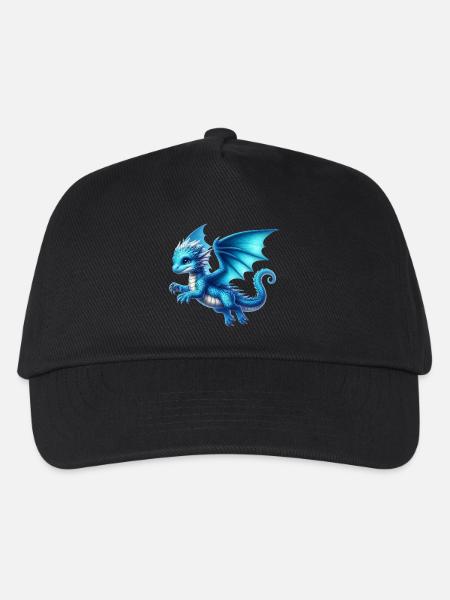 Drache - Kinder Basecap - Schwarz