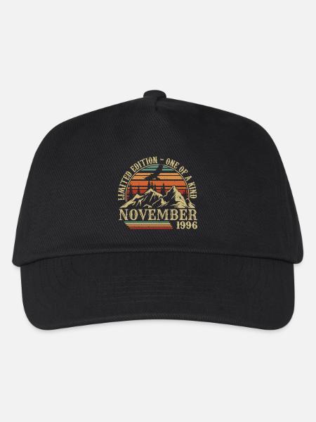 geboren im November 1996 - Geburtstag im November 1996 - Kinder Basecap - Schwarz