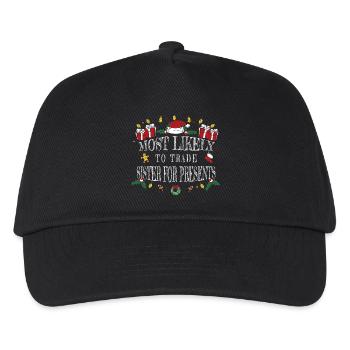 Le plus susceptible d’échanger sa sœur contre des cadeaux - Casquette de baseball Enfant - noir - Devant