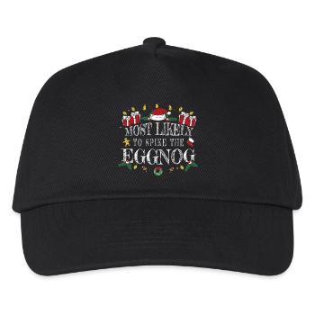 Most Likely To Spike The Eggnog - Kids’ Baseball Cap - black - Front