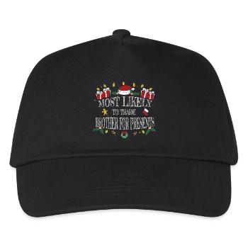 Le plus susceptible d’échanger son frère contre des cadeaux - Casquette de baseball Enfant - noir - Devant