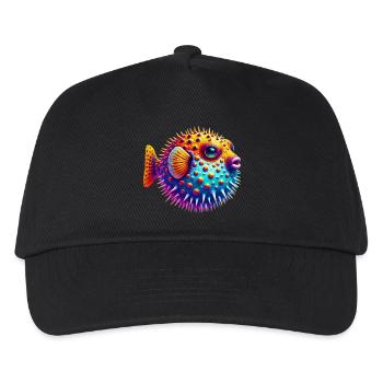 Kugelfisch - Kinder Basecap - Schwarz - Vorne