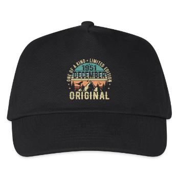 Legenden Geburtstag Dezember 1951 geboren Geschenk - Kinder Basecap - Schwarz - Vorne
