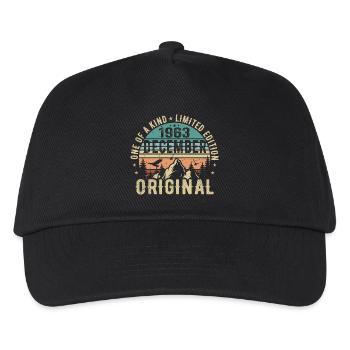 Legenden Geburtstag Dezember 1963 geboren Geschenk - Kinder Basecap - Schwarz - Vorne