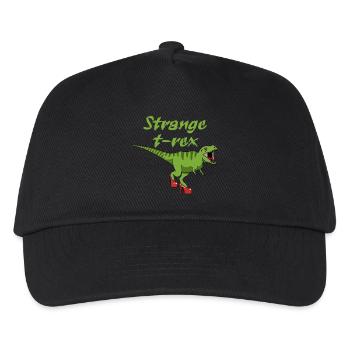 Seltsamer Tyrannosaurus Rex - Kinder Basecap - Schwarz - Vorne