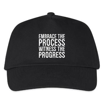 embrace the process witness the progress - Kids’ Baseball Cap - black - Front