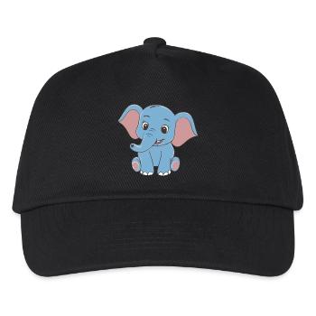 NIEDLICHES ELEFANTENBABY - Kinder Basecap - Schwarz - Vorne