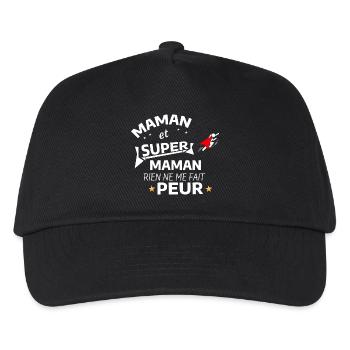 Mama Superheldin Edition - Kinder Basecap - Schwarz - Vorne