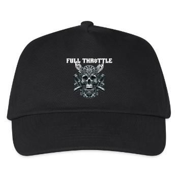 Vollgas - Full Throttle - Kinder Basecap - Schwarz - Vorne
