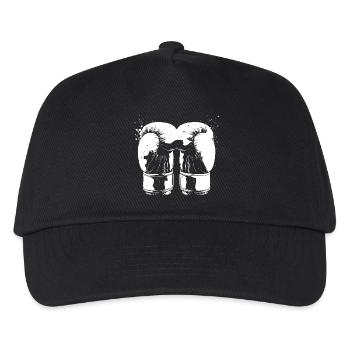 Kickboxhandschuhe Grafik - Kinder Basecap - Schwarz - Vorne