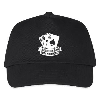 Poker Sieg - Kinder Basecap - Schwarz - Vorne
