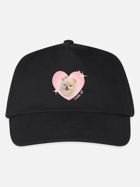 Cute AF Pomeranian - Kinder Basecap - Schwarz