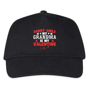 Sorry Mädels, meine Oma ist mein Valentinstag - Kinder Basecap - Schwarz - Vorne