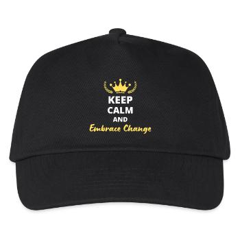 Keep Calm and Embrace Change - Kids’ Baseball Cap - black - Front