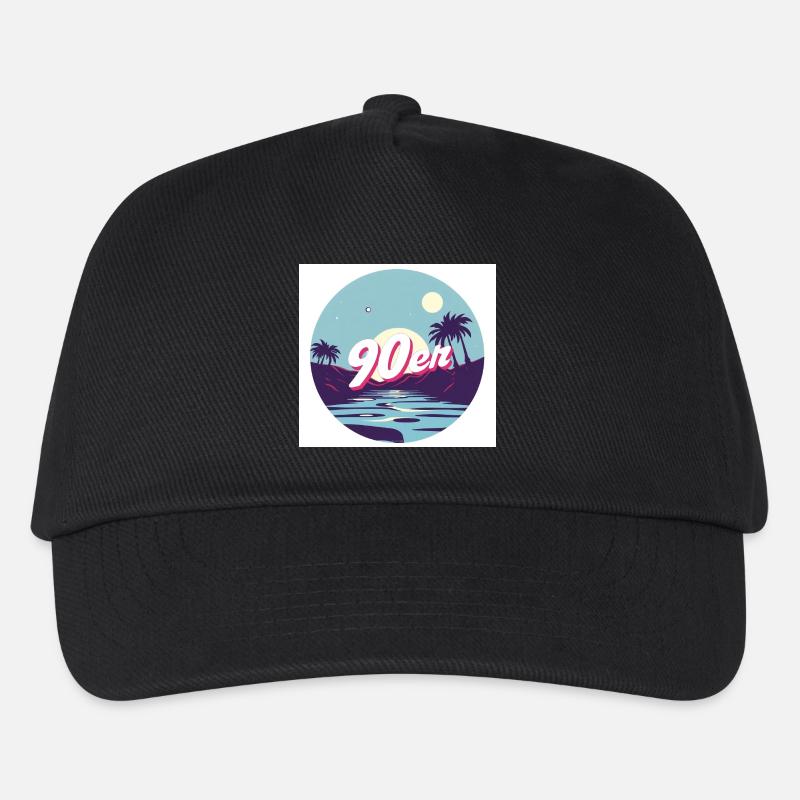 90‘s Summer - Kinder Basecap - Schwarz
