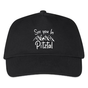 Pitztal Skiing Tyrol Snowboarding Austria - Kids’ Baseball Cap - black - Front