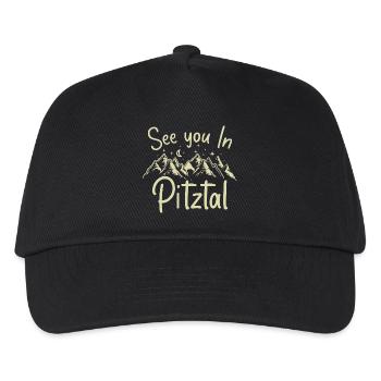 Pitztal Skiing Tyrol Snowboarding Austria - Kids’ Baseball Cap - black - Front